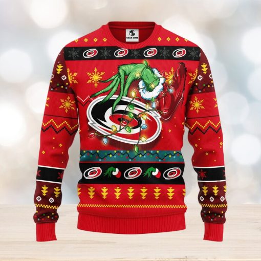 Carolina Hurricanes Grinch Christmas Ugly Sweater