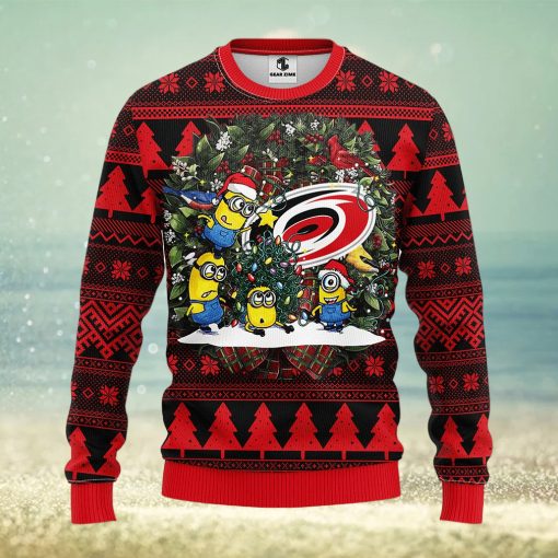 Carolina Hurricanes Minion Christmas Ugly Sweater