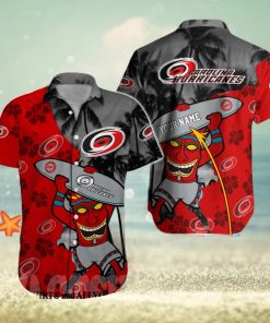 Carolina Hurricanes NHL Unisex All Over Print Hawaiian Button Shirt