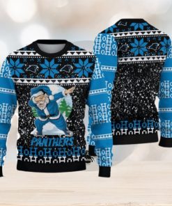 Carolina Panthers Dabbing Santa Ugly Christmas Sweater 3D Gift For Fans