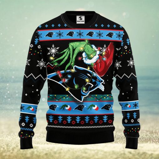 Carolina Panthers Grinch Christmas Ugly Sweater