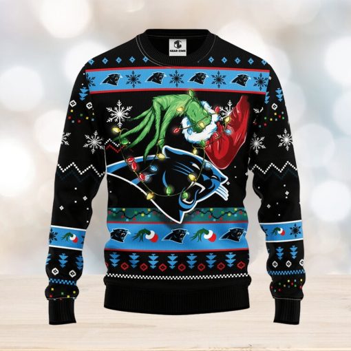 Carolina Panthers Grinch Christmas Ugly Sweater