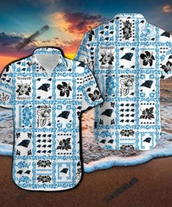 Carolina Panthers Hibiscus Hawaiian Shirt