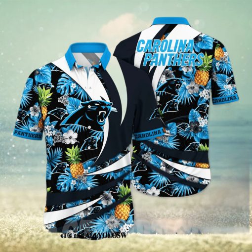 Carolina Panthers NFL Flower All Over Printed Classic Hawaiian Shirt