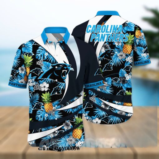 Carolina Panthers NFL Flower All Over Printed Classic Hawaiian Shirt