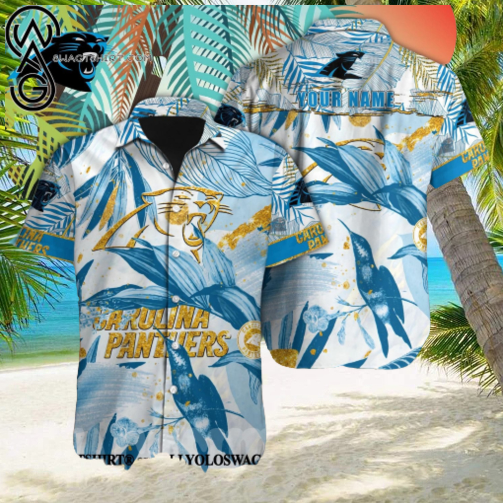 Custom Name Carolina Panthers Hawaiian Shirt NFL Football Aloha