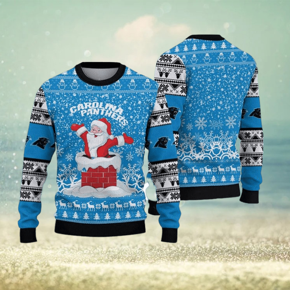 Carolina Panthers Printed Funny Santa Claus Show Team Spirit NFL Ugly  Christmas Sweater - Limotees