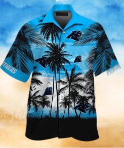 Carolina Panthers Hawaiian Outfits Button Down Shirt Suit Casual Beach  Shorts