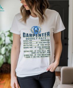 Carpenter Hourly Rates T Shirt