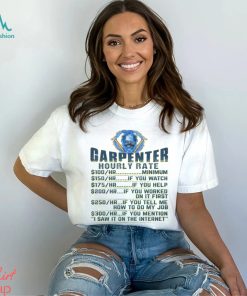 Carpenter Hourly Rates T Shirt