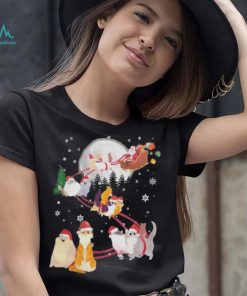 Cat 2 santa claus and sky Christmas sweatshirt