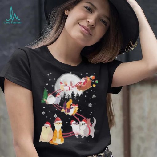 Cat 2  santa claus and sky Christmas sweatshirt