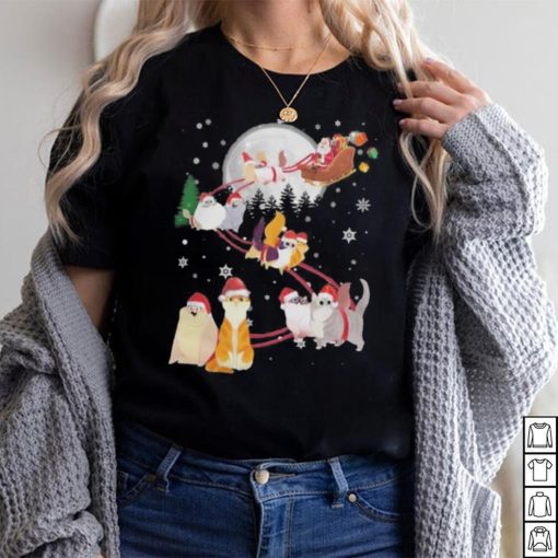 Cat 2  santa claus and sky Christmas sweatshirt