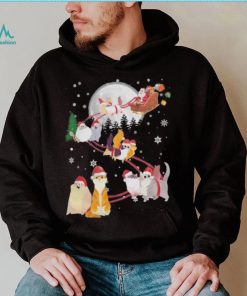 Cat 2 santa claus and sky Christmas sweatshirt