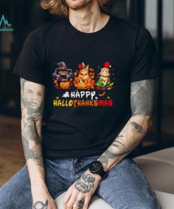 Cat Happy Hallothanksmas shirt