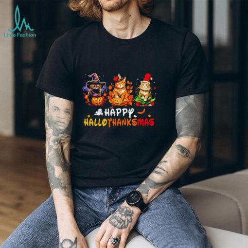 Cat Happy Hallothanksmas shirt