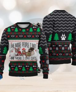 Cat Lover The More People I Met Ugly Christmas Sweater