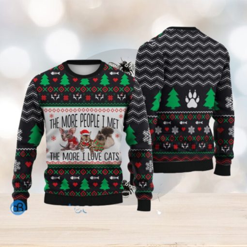 Cat Lover The More People I Met Ugly Christmas Sweater