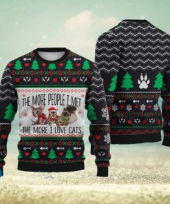 Cat Lover The More People I Met Ugly Christmas Sweater