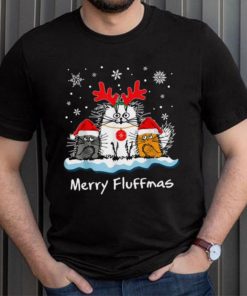 Cat Merry Fluffmas Christmas T shirt