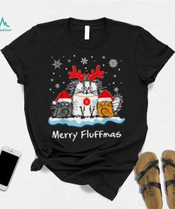 Cat Merry Fluffmas Christmas T shirt