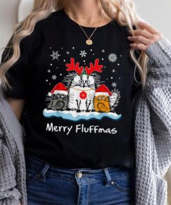 Cat Merry Fluffmas Christmas T shirt