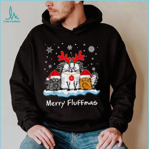 Cat Merry Fluffmas Christmas T shirt