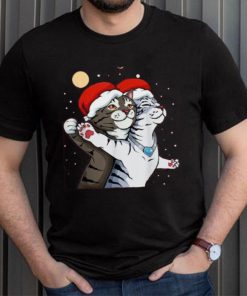 Cat Santa Hat Meme Christmas Pajama Funny Kitten Kitty X Mas Shirt