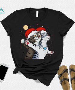 Cat Santa Hat Meme Christmas Pajama Funny Kitten Kitty X Mas Shirt
