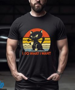 Cat black I do what I want shirt