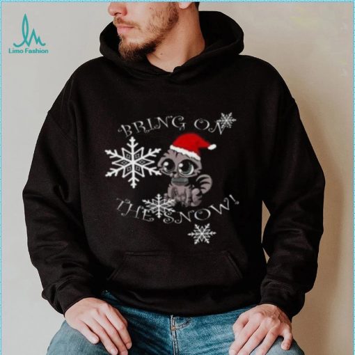 Cat bring on the snow Christmas T Shirt