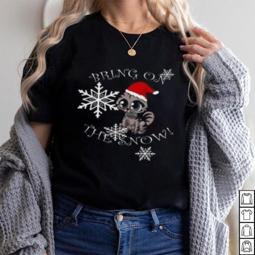 Cat bring on the snow Christmas T Shirt