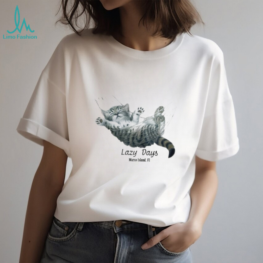 Cat lazy days marco island shirt Cat lazy days marco island shirt