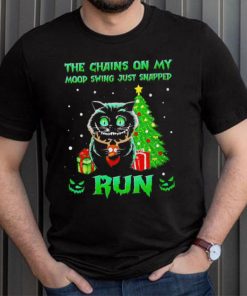 Cat the chains on my mood swing just snapped run Christmas sweater