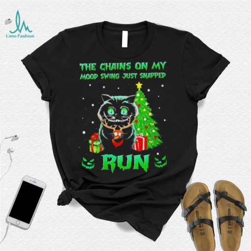 Cat the chains on my mood swing just snapped run Christmas sweater