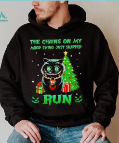 Cat the chains on my mood swing just snapped run Christmas sweater