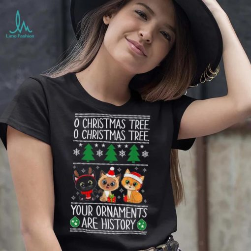 Cats Christmas Funny Cat Pajama For Cat Lovers Family Xmas Unisex Shirt
