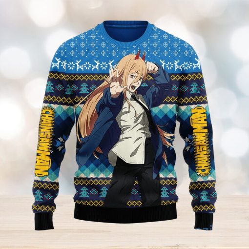 Chainsaw Man Power Ugly Christmas Sweater Anime Xmas Men And Women Christmas Gift