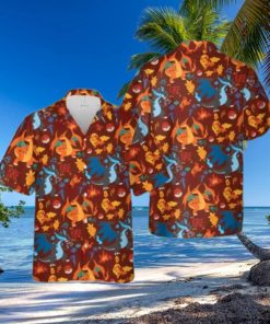 Charizard Fire Hawaiian Shirt 3D Pokemon Hawaiian Shirt