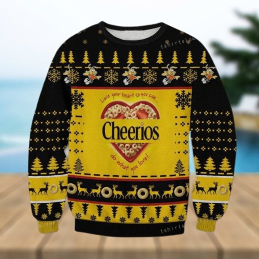 Cheerios Love Your Heart So You Can Do What You Love Chritsmas Womens Ugly Sweater