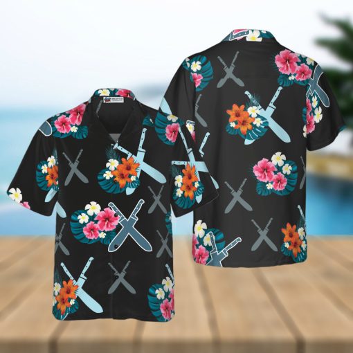 Chef Knives Tropical Hawaiian Shirt