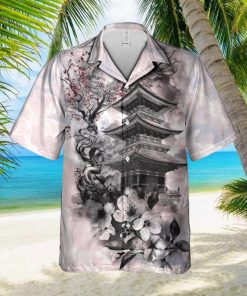 Cherry Blossoms In The Sky And Clouds In Japan Hawaiian Shirt Summer Gift For Men And Women