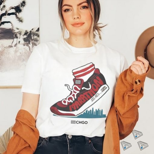 Chgo Marathon White Performance T Shirt