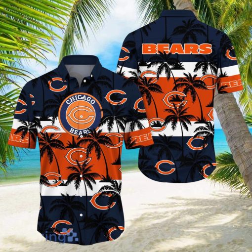 Chicago Bears All Over Print Logo And Coconut Trending Summer Gift Aloha Hawaiian Shirt