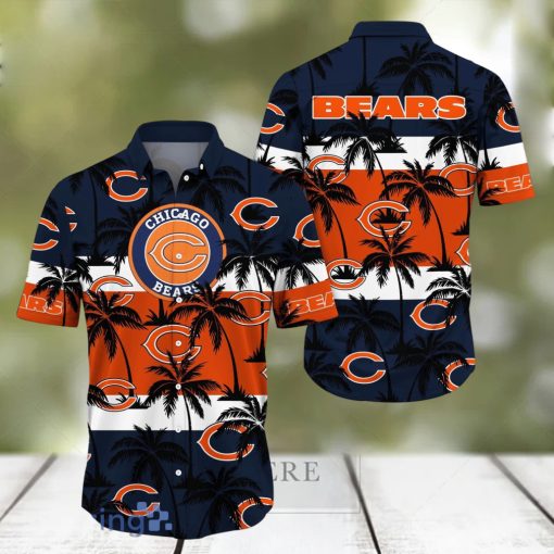 Chicago Bears All Over Print Logo And Coconut Trending Summer Gift Aloha Hawaiian Shirt