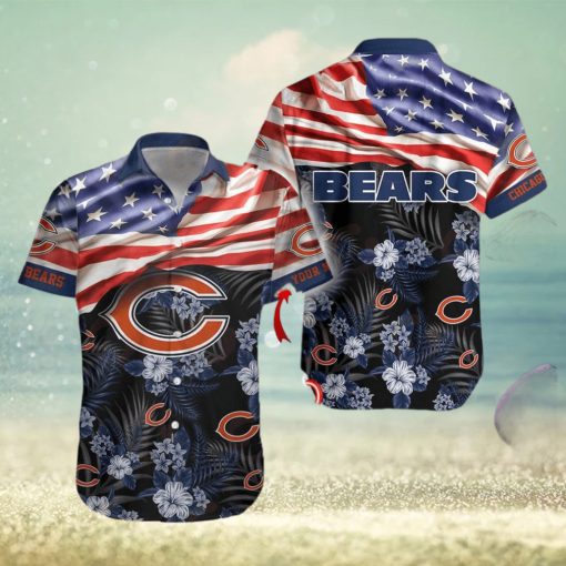 Chicago Bears Custom Name NFL Hawaiian Shirt And Shorts Gift For Men And Women Fans