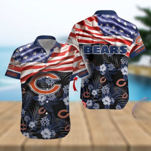 Chicago Bears Custom Name NFL Hawaiian Shirt And Shorts Gift For Men And Women Fans