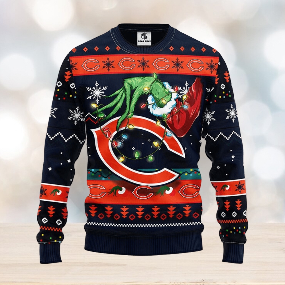 NFL Chicago Bears Star Knitted Xmas Sweater For Men Women - Limotees