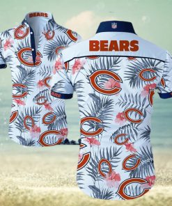 Chicago Bears Logo White Shirt Hawaiian Summer Beach Shirt Full Print