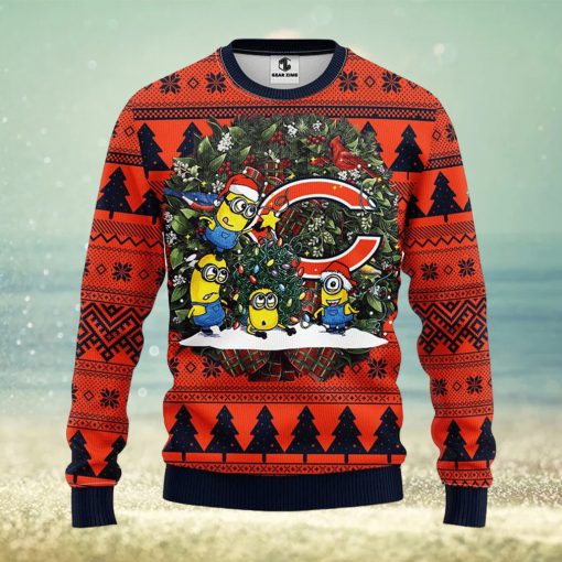 Chicago Bears Minion Christmas Ugly Sweater